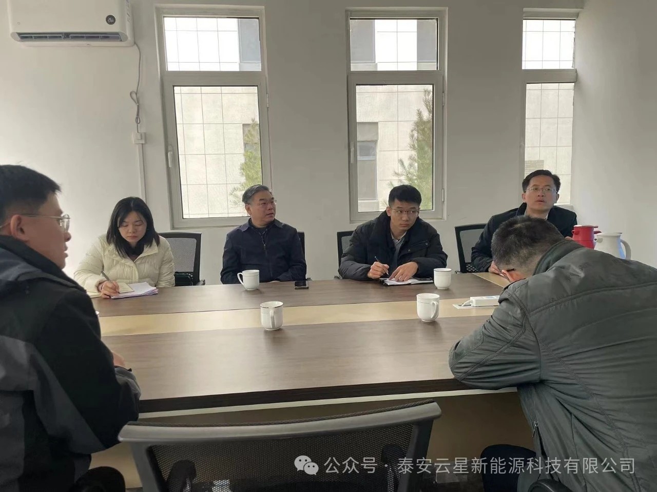泰安市委办公室赵继春一行莅临云星新能源调研指导工作