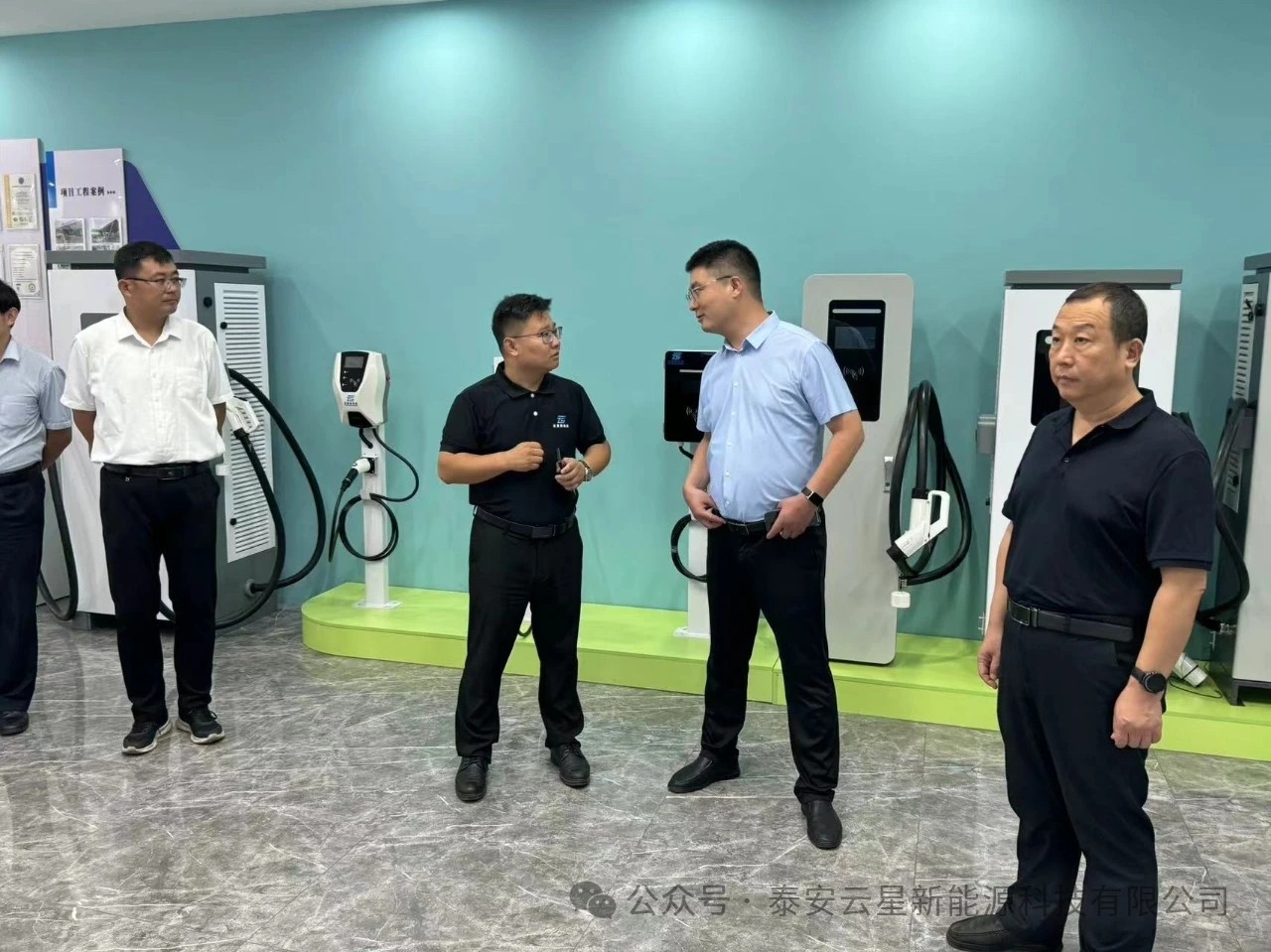 菏泽市委组织部智德柱、王继军一行莅临泰安云星新能源调研指导工作，泰安市委组织部周超等领导陪同​参观